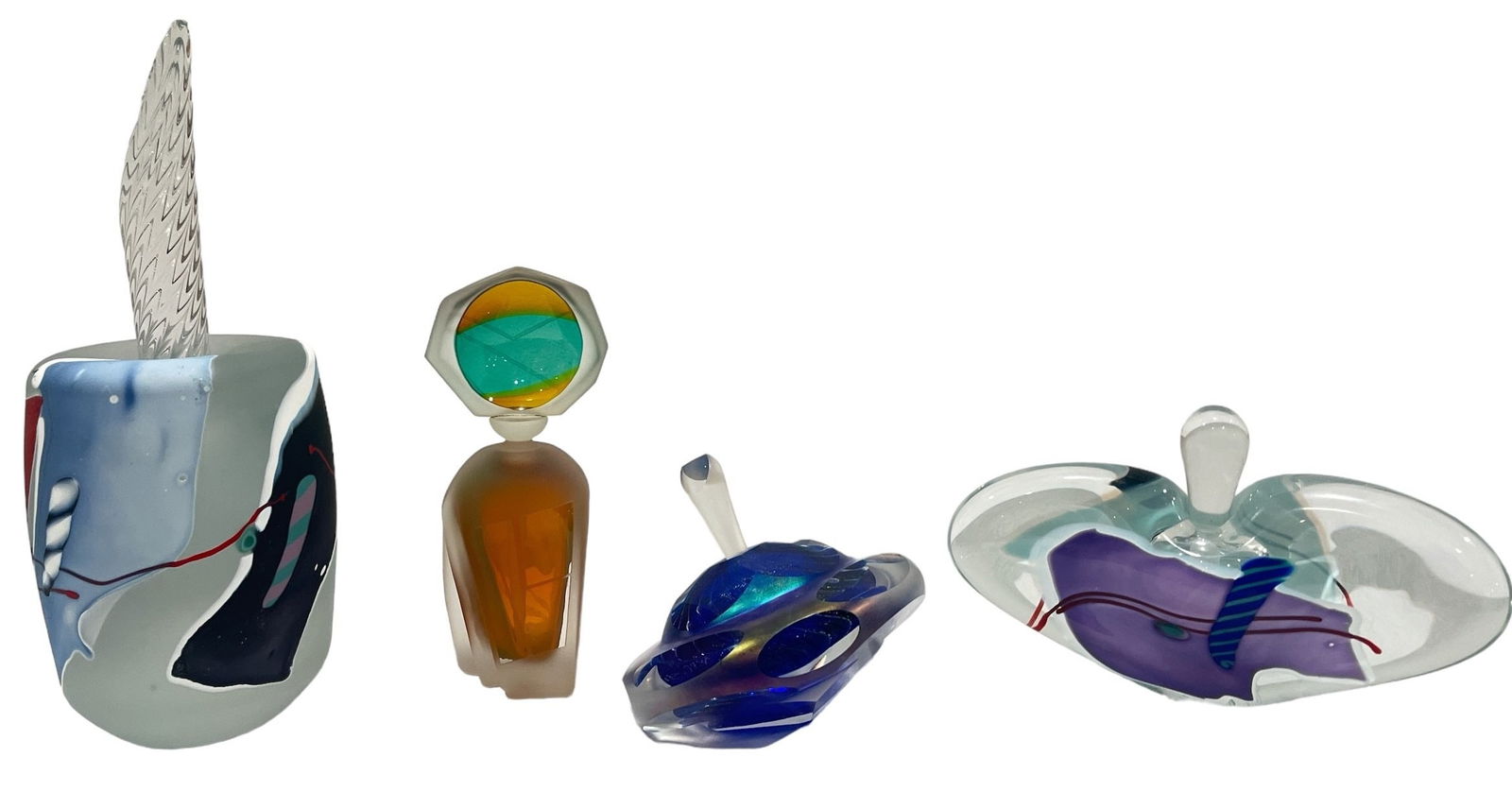 Art Glass Perfume Bottle Assortment, Signed (1 of 13)