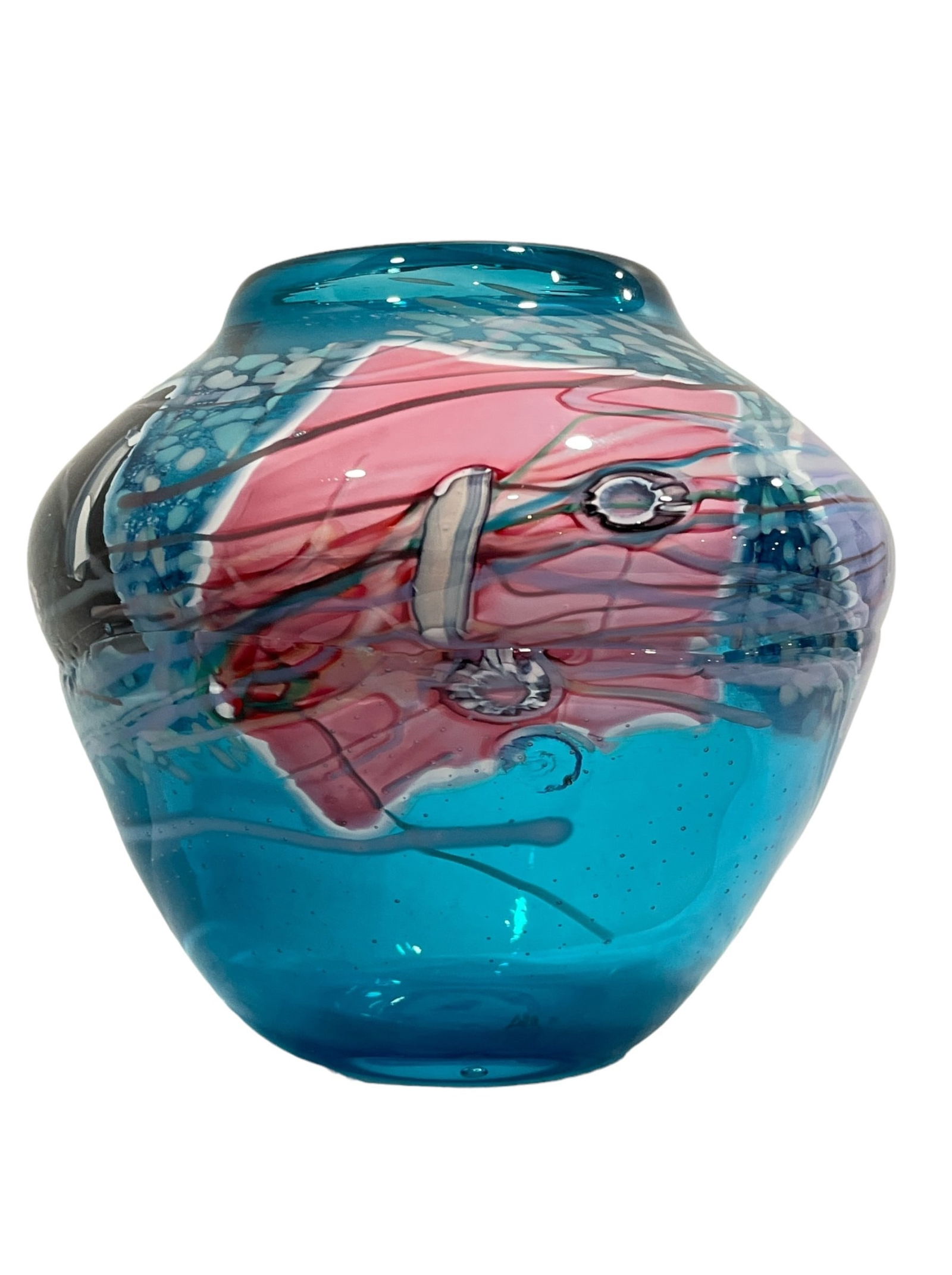 PETER PATTERSON Post Modern Blown Glass Vase (1 of 5)