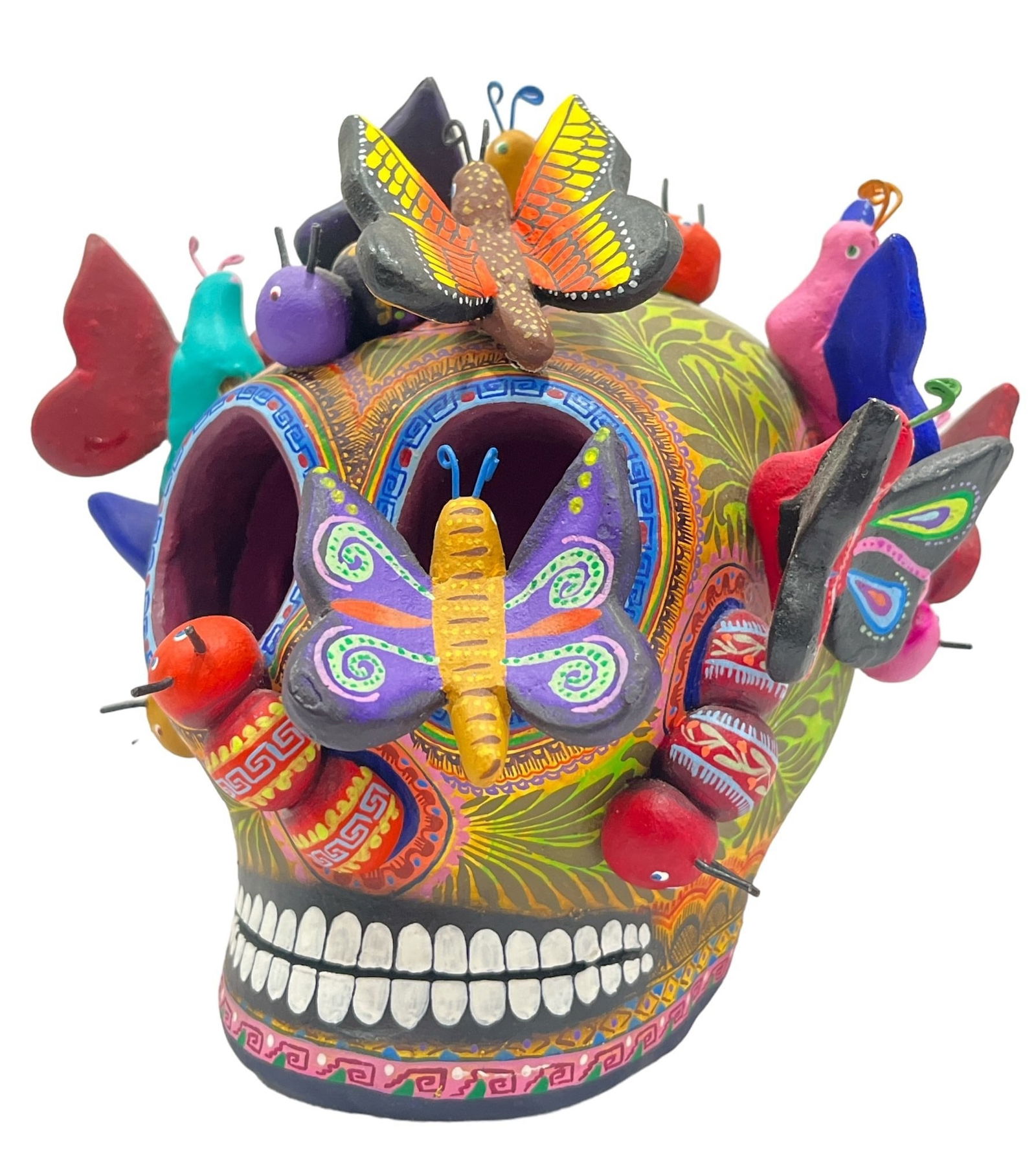 National Museum of Mexican Art Mariposa Day of The Dead Ceramic Skull (1 of 8)