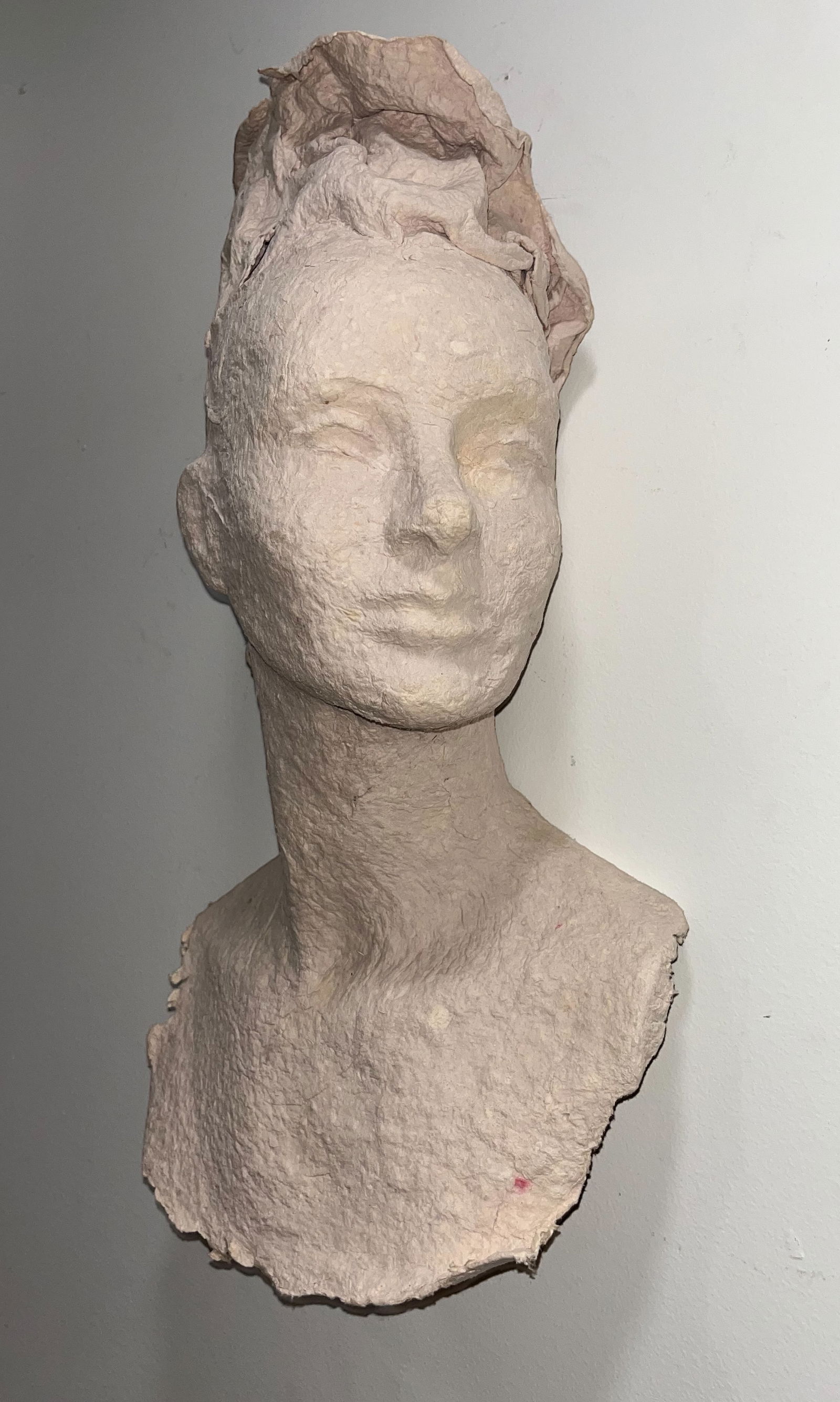 Post Modern Paper Mache Women's Bust Wall Sculpture, AFTER MARC SIJAN (1 of 5)
