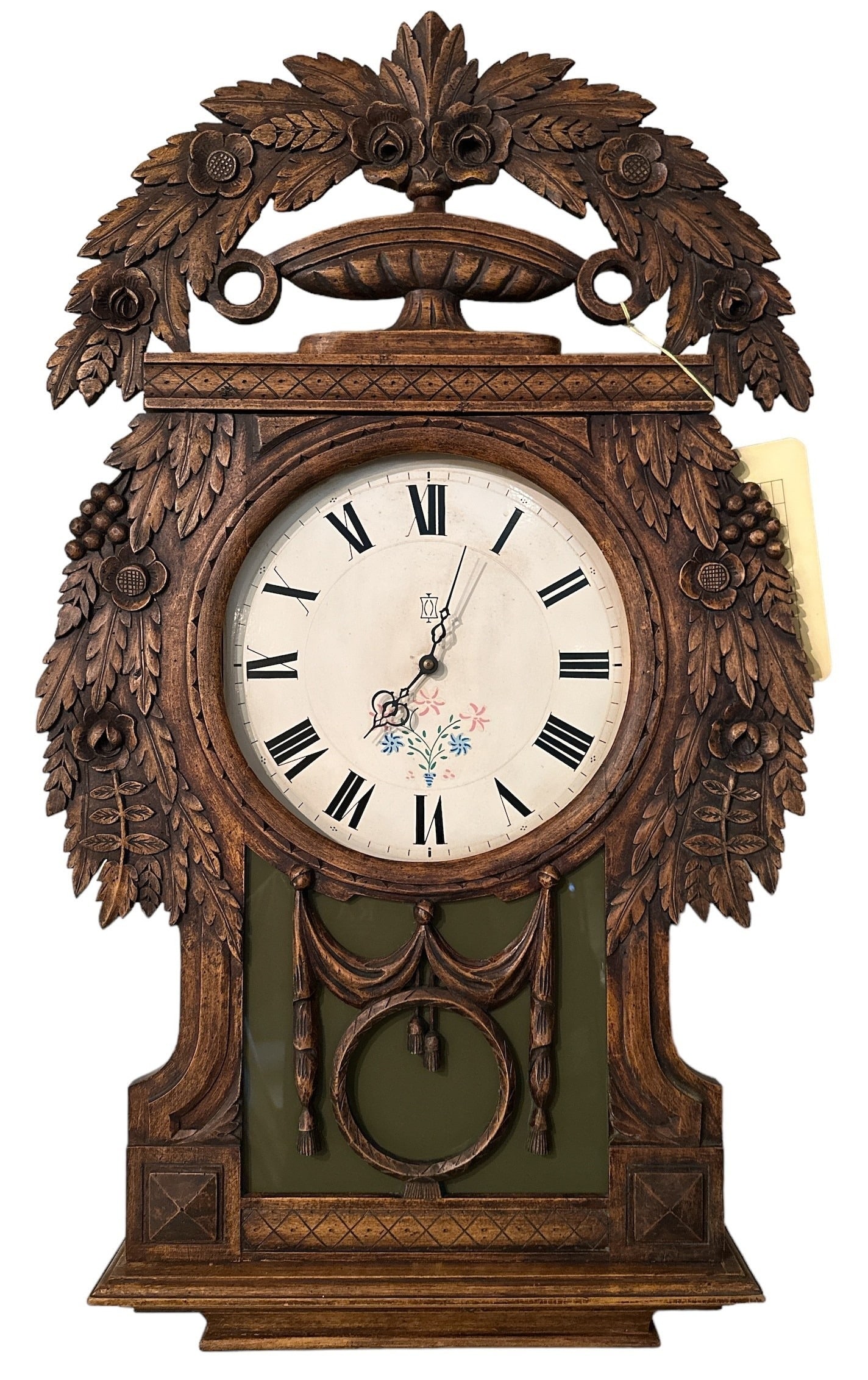 Carved Wood Wall Clock (1 of 3)