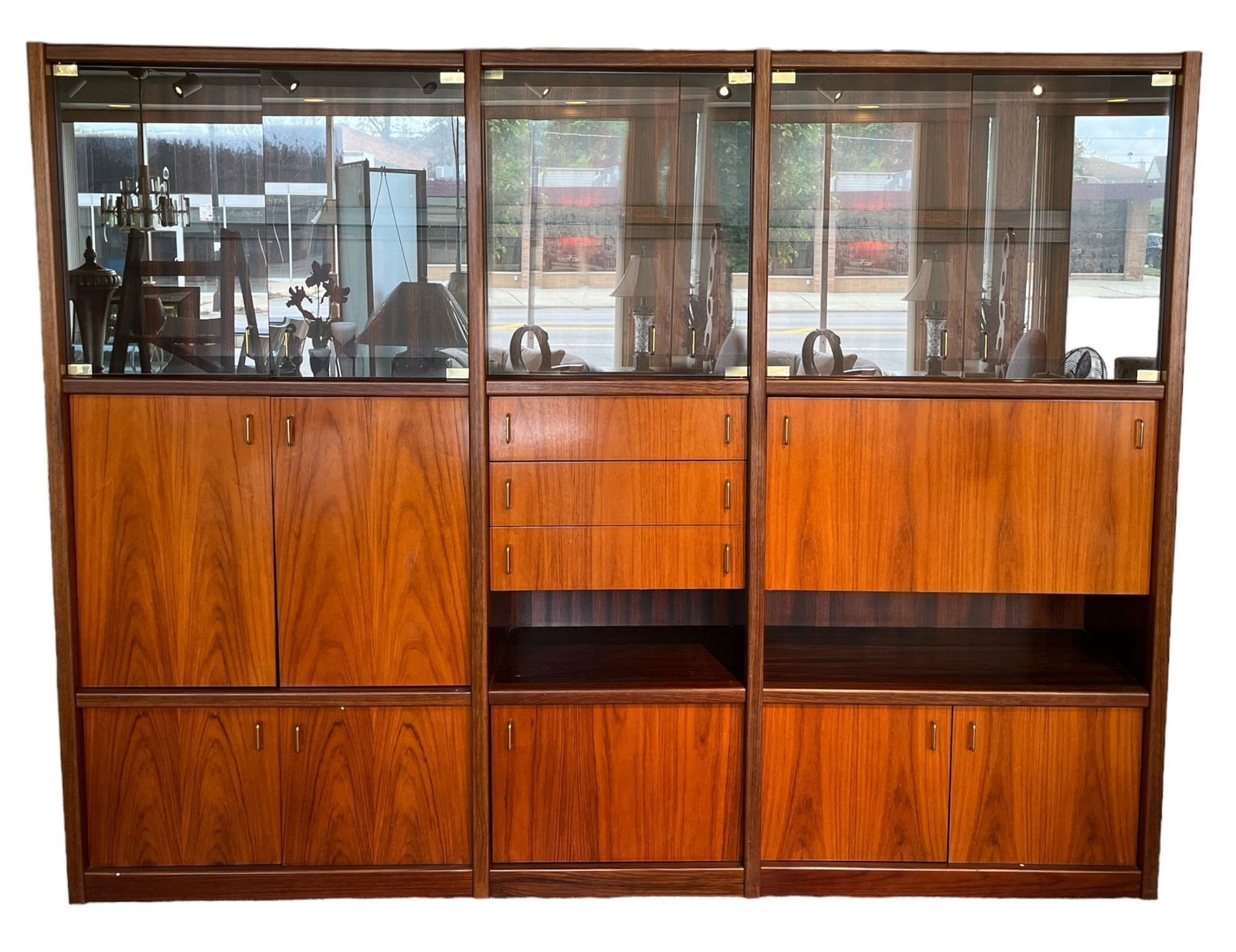 Deadstock Mid Century Rosewood Wall Unit (1 of 3)