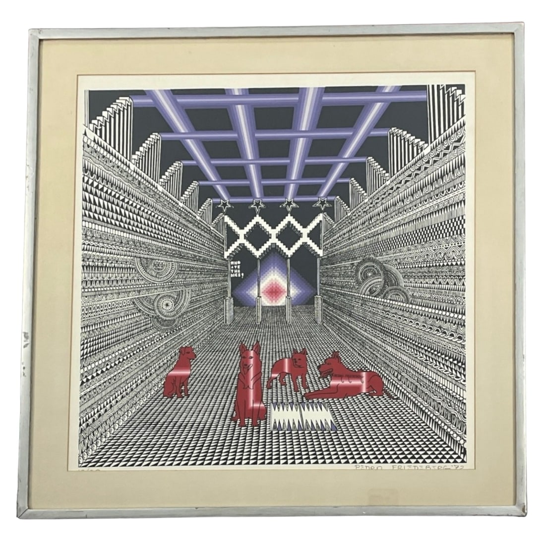 Signed PEDRO FRIEDEBERG 1972 Serigraph "Who Ate The Dice?" (1 of 4)