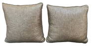 Pair Custom Down Filled Metallic Pillows
