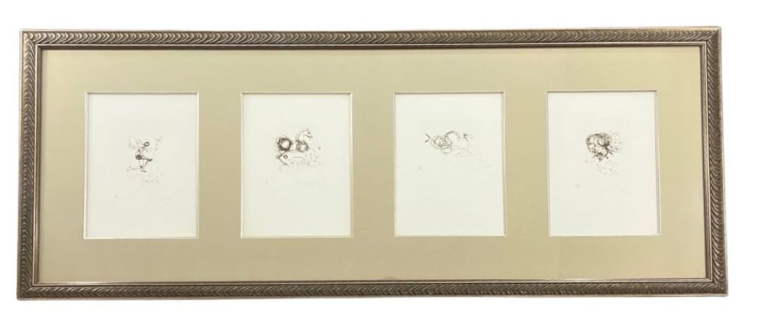 SALVADOR DALI "Symbols", Four Etchings, Vanguard Studios (1 of 5)