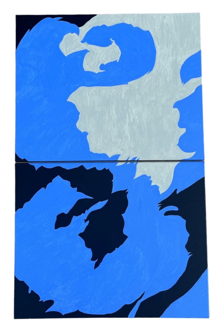 JACK YOUNGERMAN Abstract Diptych Museum Rendition: Each measures 24" H x 30" W. Meant to be hung together.