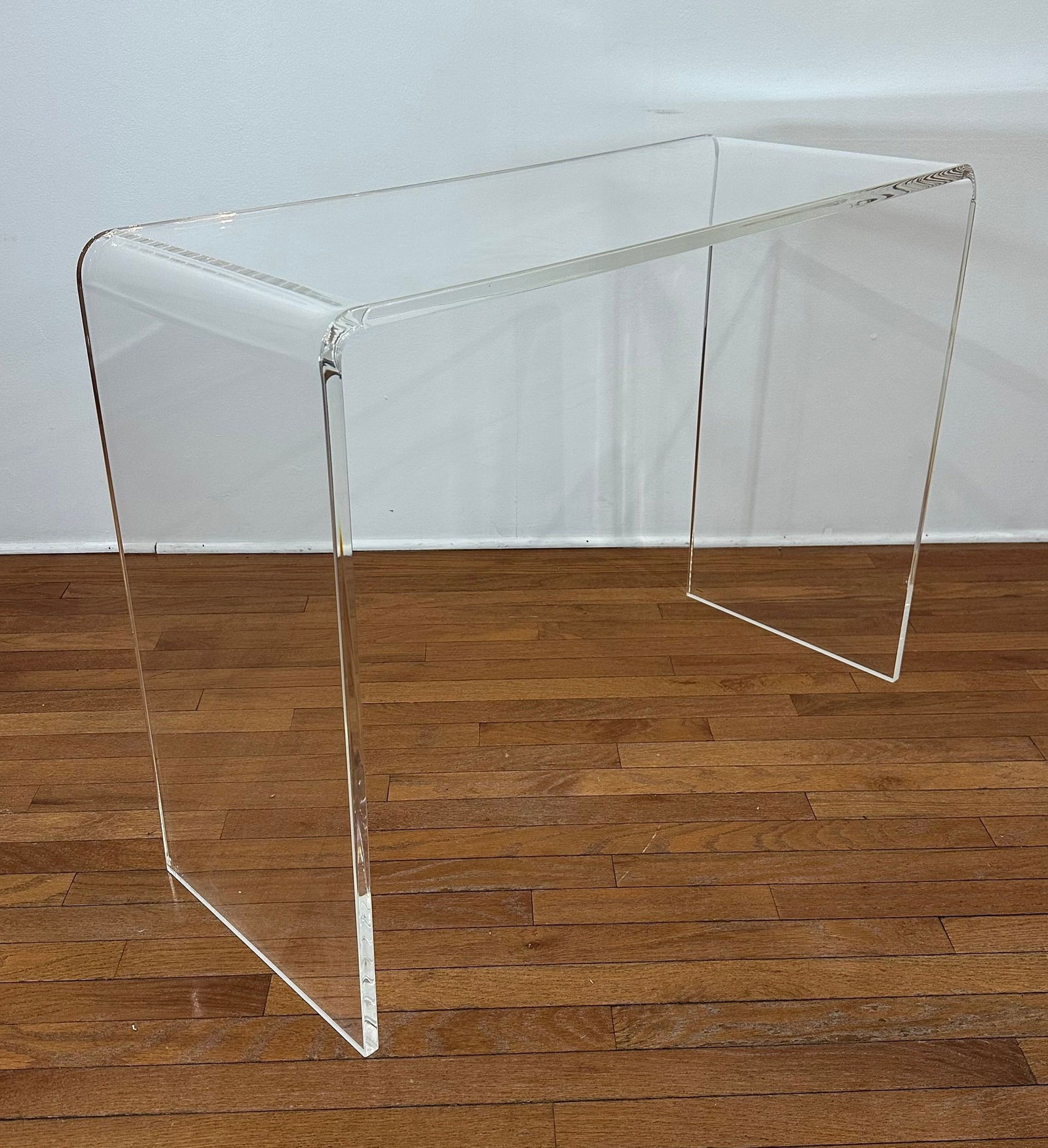 CHARLES HOLLIS JONES Style Lucite Waterfall Console Table (1 of 4)