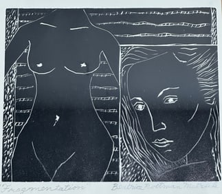 BEATRICE ROITMAN METRICK "Fragmentation" Wood Block Print