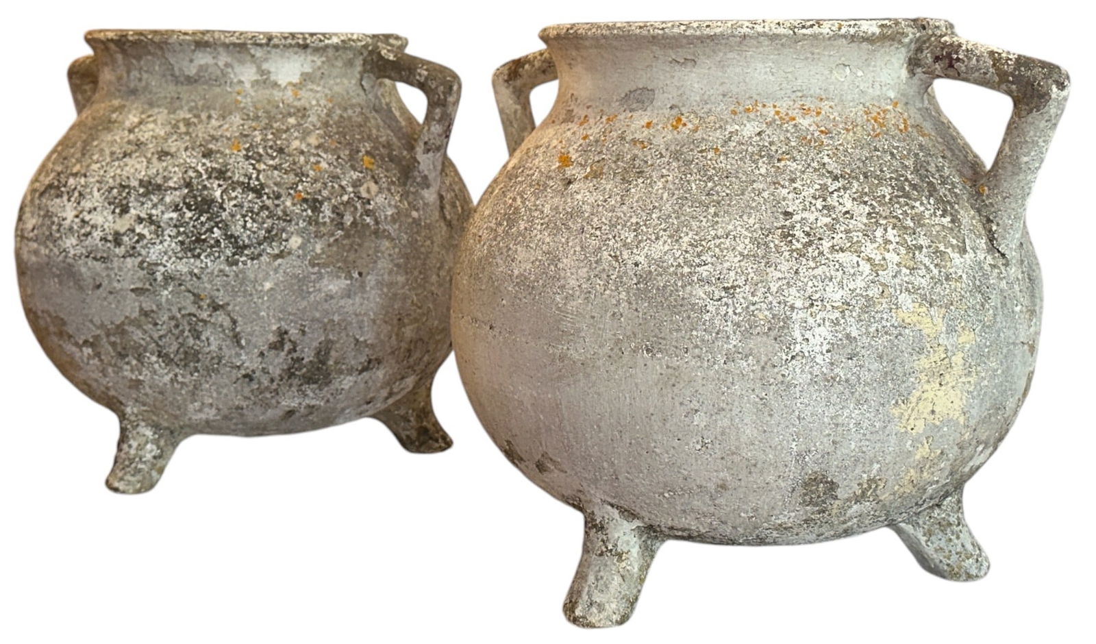 WILLY GUHL Faux Bois Marmite Planter, Pair (1 of 5)