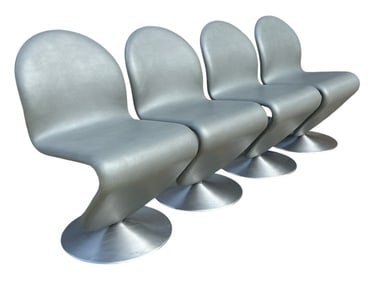 VERNER PANTON 1-2-3 System Dining Chairs, Set of 4
