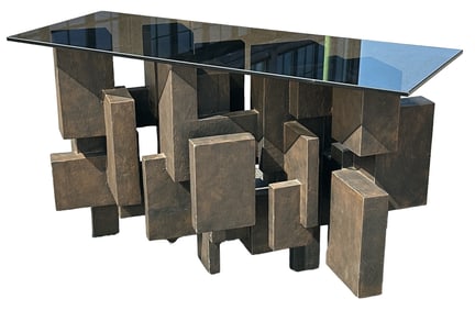 Brutalist Console Table by DAN SCHNEIGER