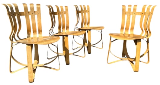 FRANK GEHRY for KNOLL Hat Trick Chairs, Set of 4