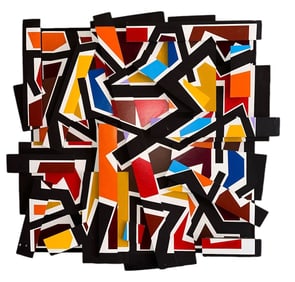 ED MIECZKOWSKI, Erebus, 3D Optical Art Acrylic On Board, 1983