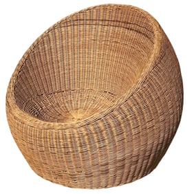 ISAMU KENMOCHI Wicker Birds Nest Chair