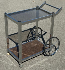 Chrome Mid Century Bar Cart