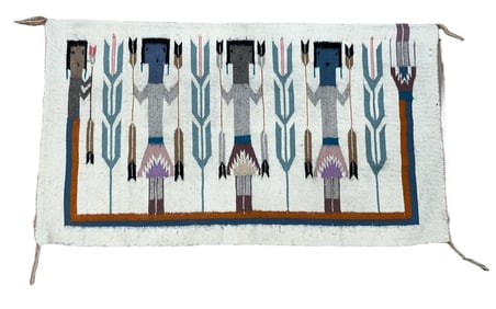 Native American Navajo Yei Bei Chei Textile Rug