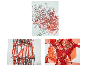 MATTHEW BEST Watercolors on Paper, Three