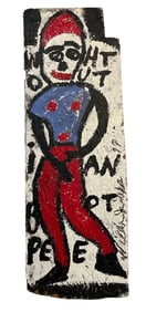 WILLIE JINKS Oil on Found Wood Double Sided Folk Art