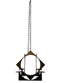 MARC WEINSTEIN Style Brutalist Hanging Candleholder