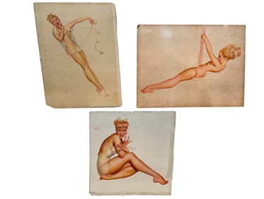 Collection Vintage PETTY Prints on Board