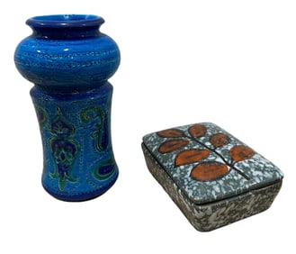 Two Mid Century Italy Pottery Pieces, ROSENTHAL NETTER