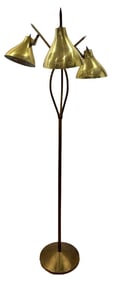 Exceptional Mid Century Brass Floor Lamp