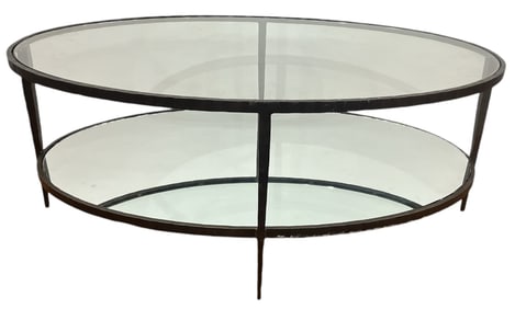 Crate and Barrel Oval Coffee Table