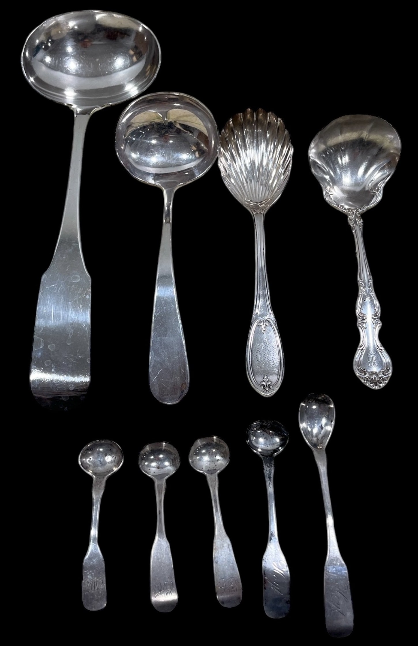 Collection Antique Sterling Silver Spoons (1 of 3)