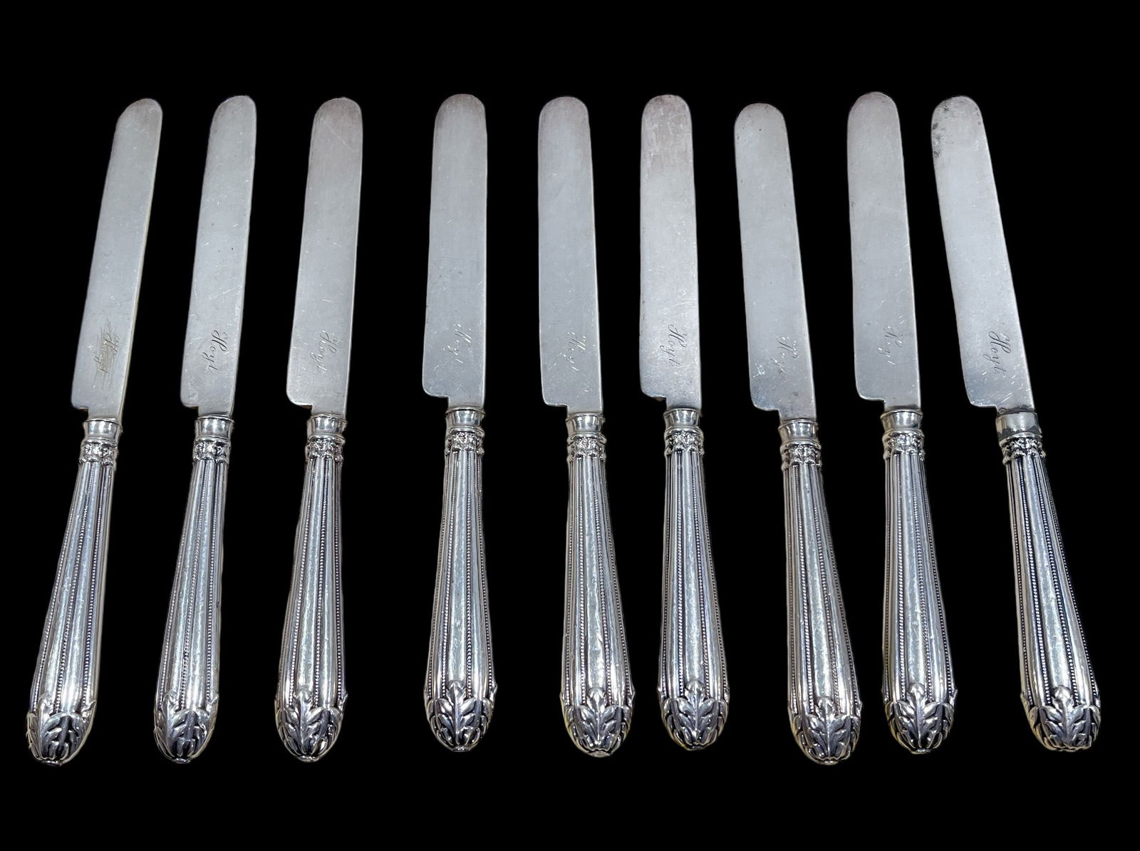 Mid 19th Century Coin Silver Knives, TIFT & WILLIAM (1 of 3)