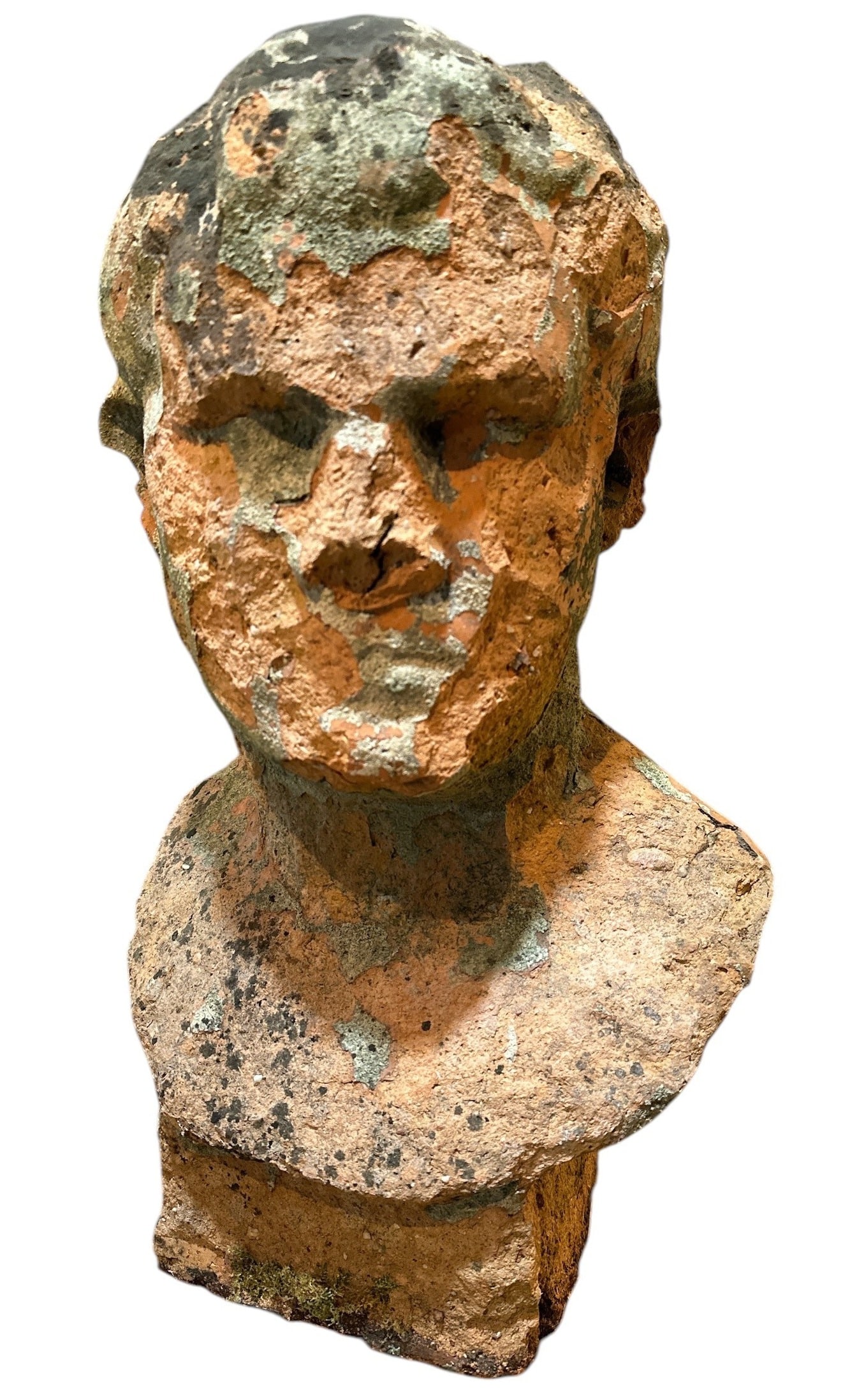 French Terracotta Bust of a Man, Planter (1 of 4)