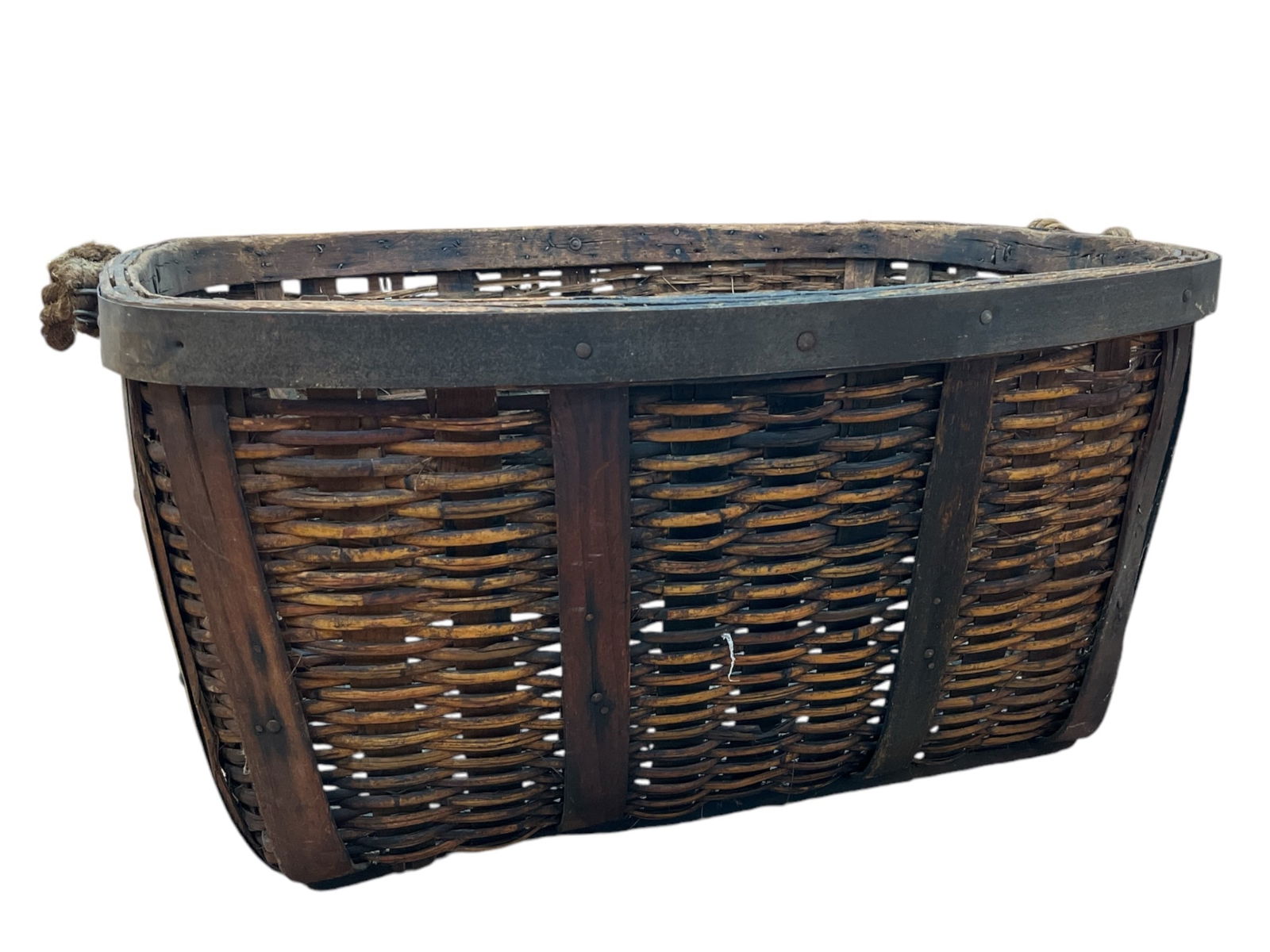 Large French Woven Basket (1 of 5)