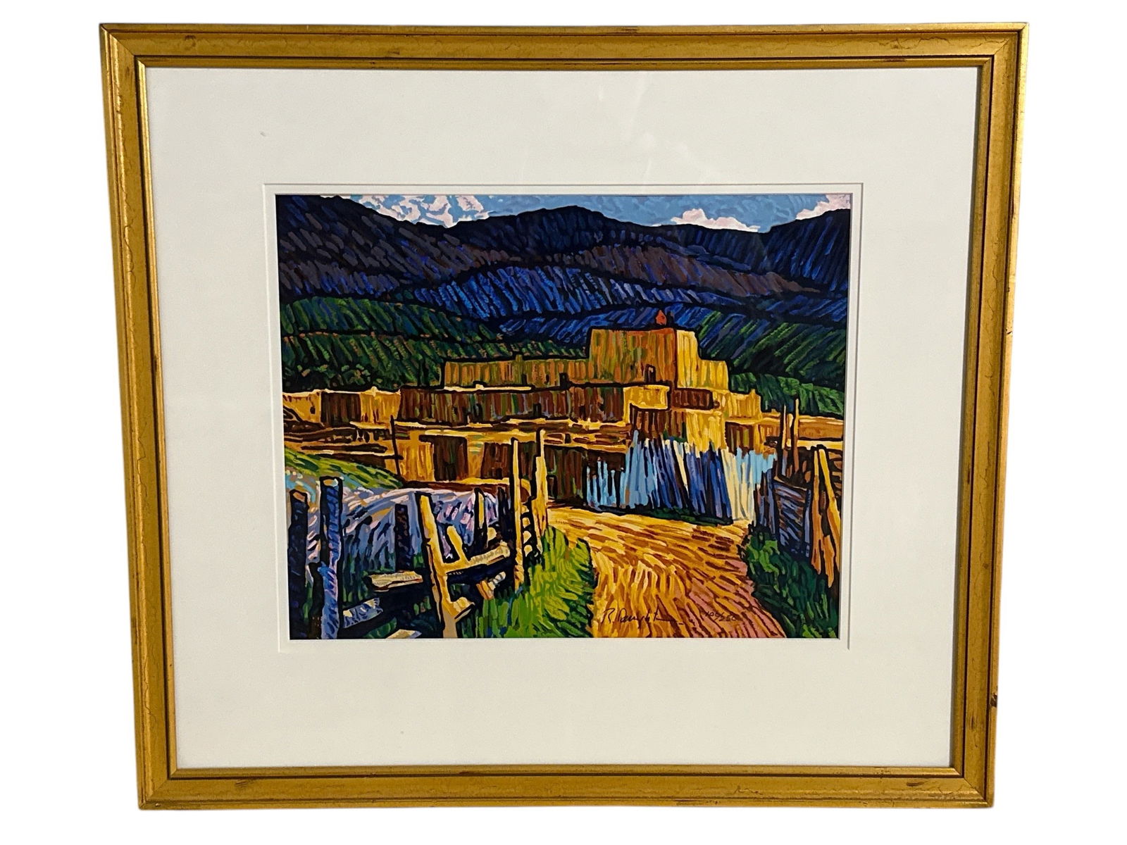 ROBERT DAUGHTERS "Taos Pueblo" Signed Lithograph (1 of 3)
