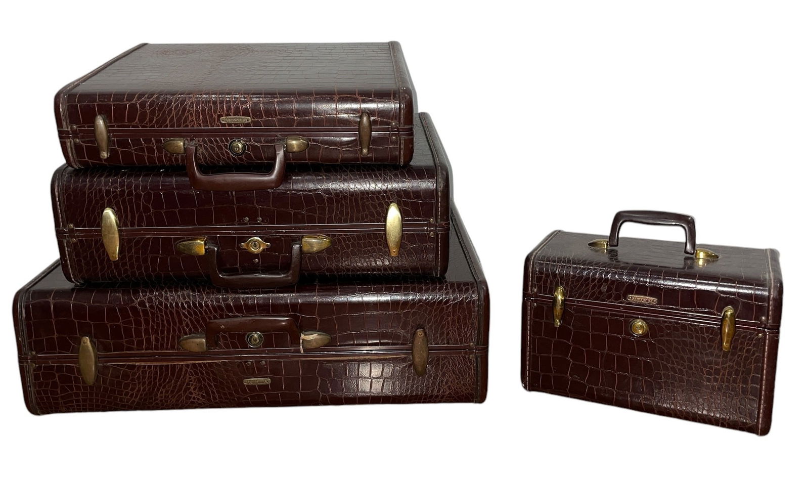 Mid Century SAMSONITE Train Case and Suitcases (1 of 3)