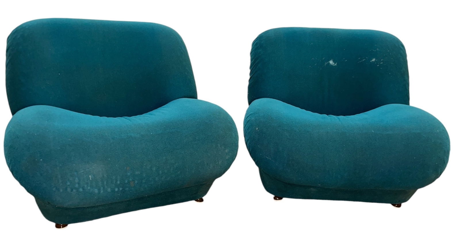 LIGNE ROSET "Pukka" Style Velvet Chairs, Pair (1 of 7)