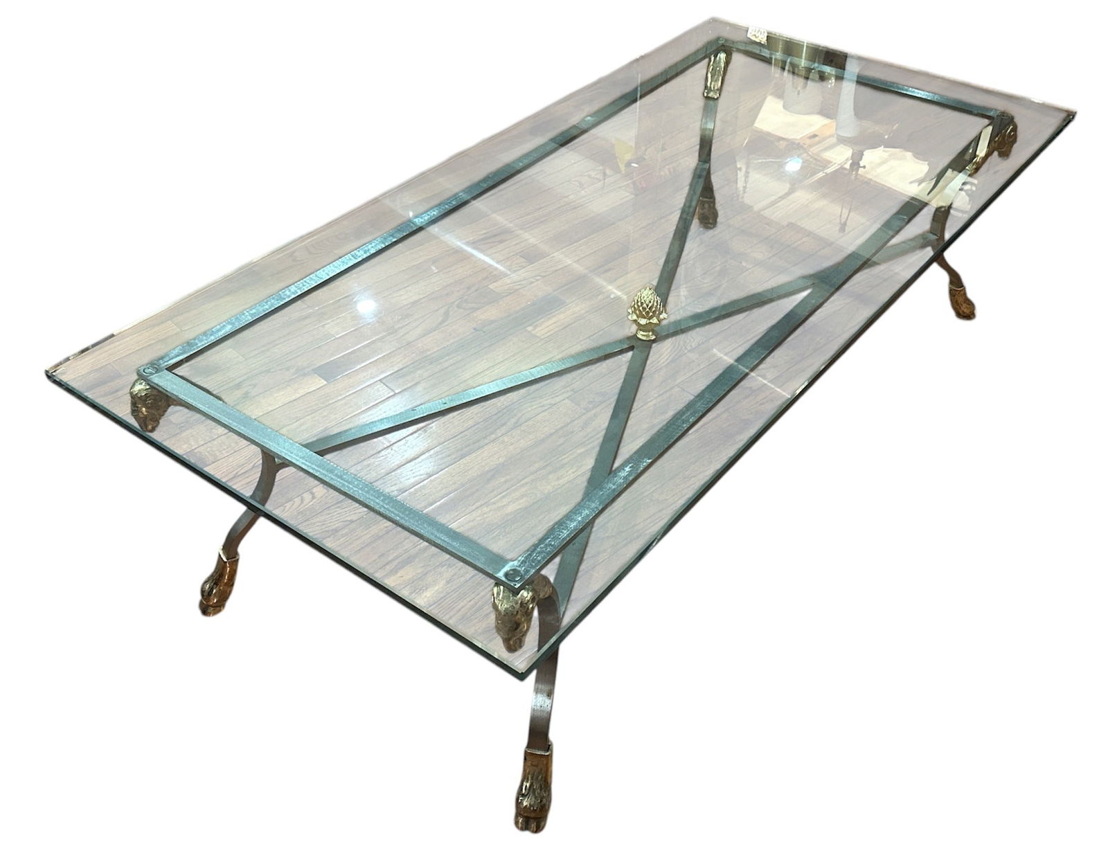 MAISON JANSEN Style Rams Head Coffee Table (1 of 6)