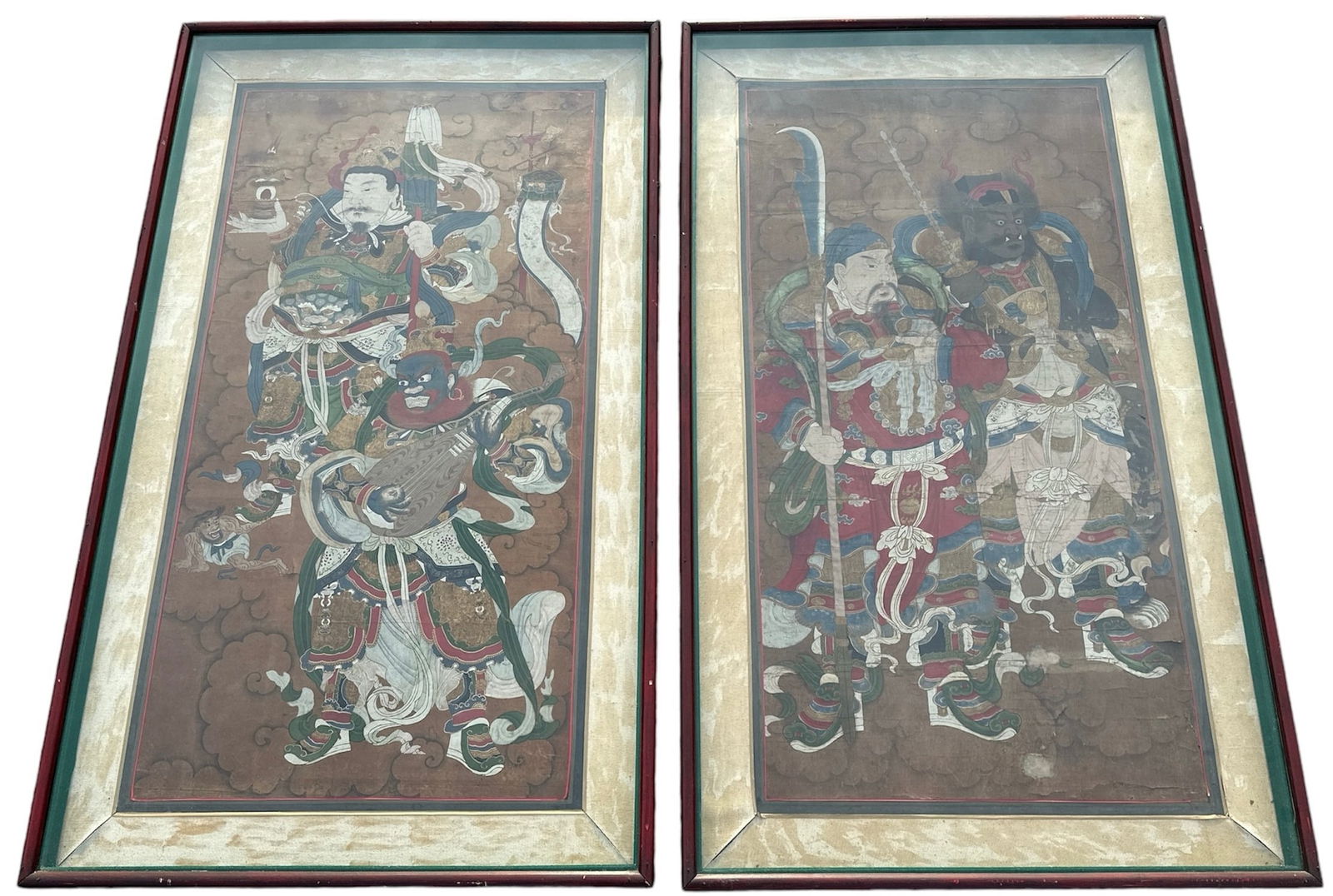Large Chinese Thangkas Framed with Stands (1 of 9)