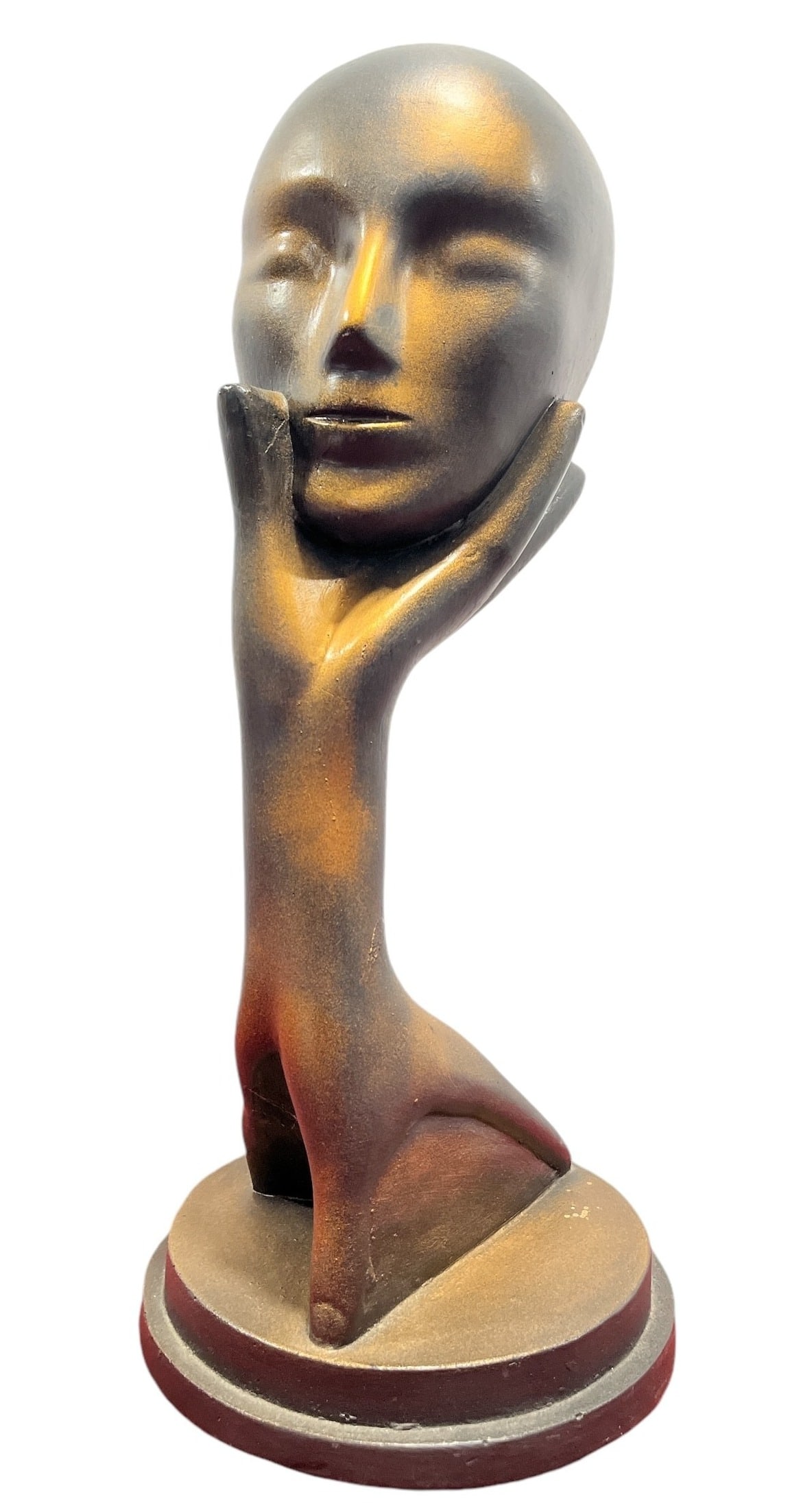 Post Modern Face & Hand Sculpture (1 of 5)