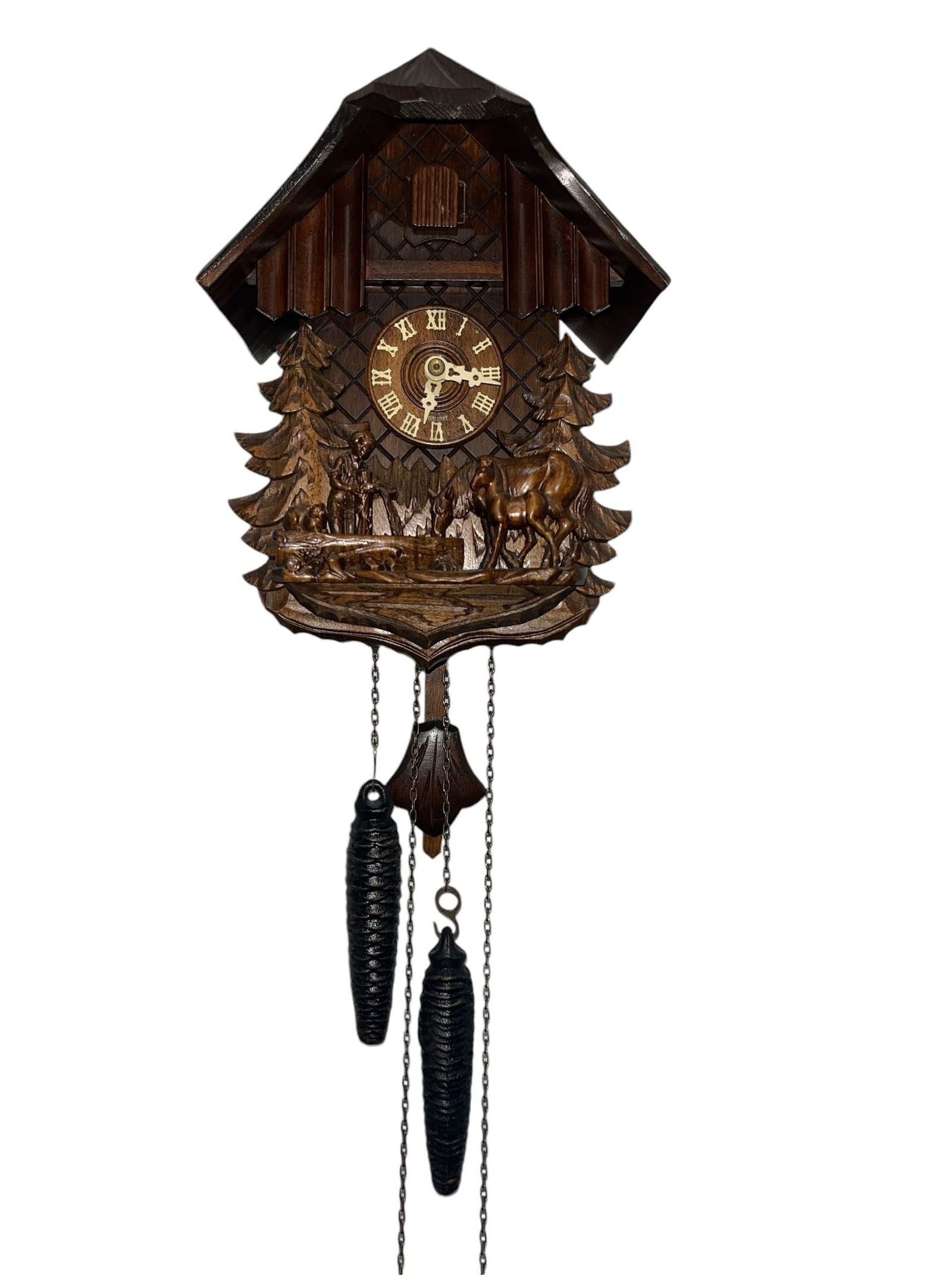 Black Forest Style German Carved Wood Cuckoo Clock (1 of 4)