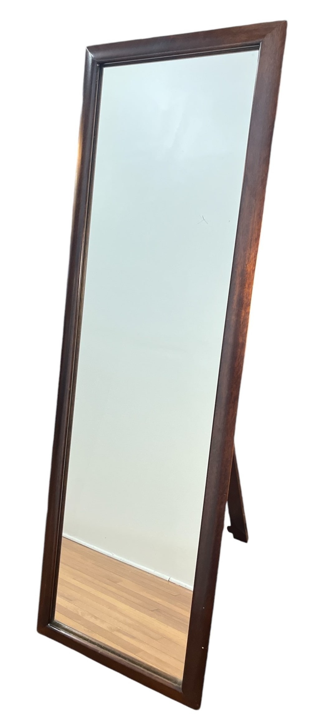 Contemporary Wood Standing Mirror (1 of 4)
