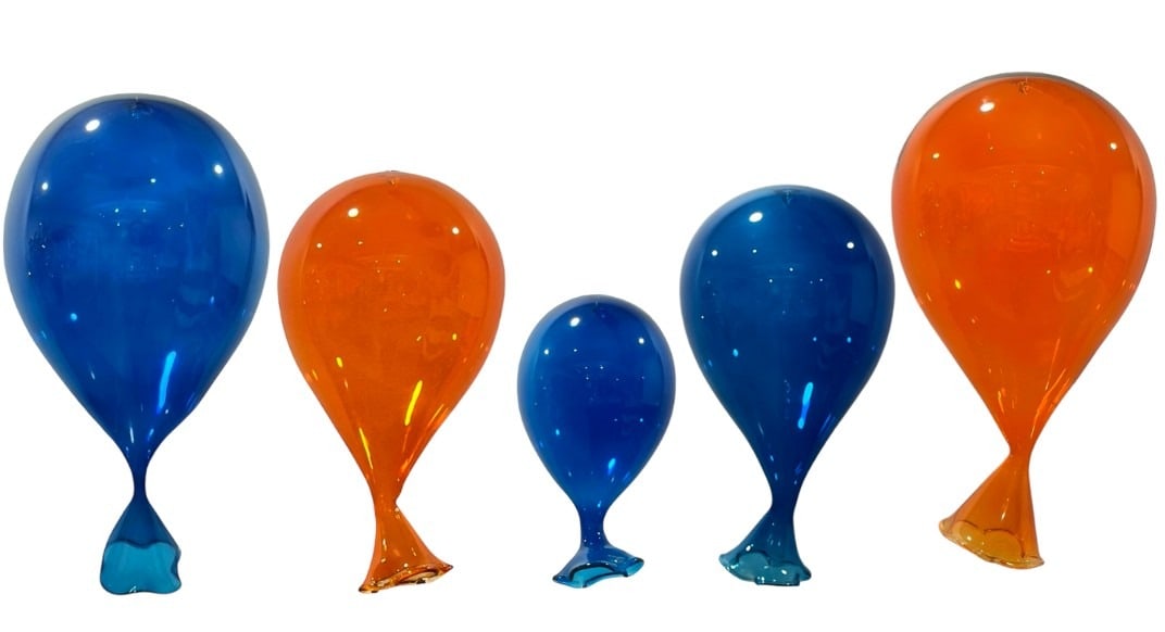 Five Postmodern Art Glass Balloon Sculptures After LIVIO DE MARCHI (1 of 6)