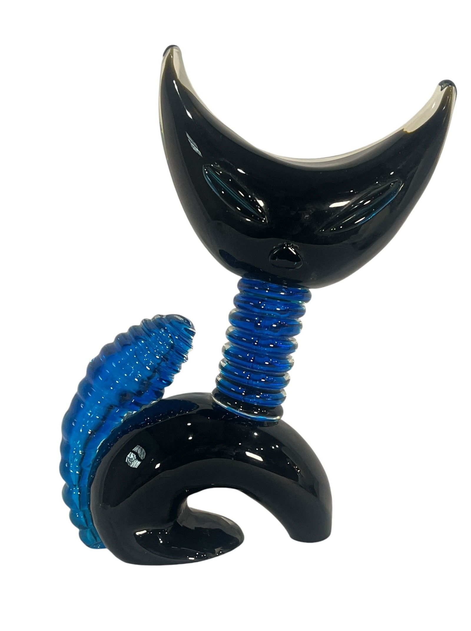 Italian Post Modern Art Glass Cat Sculpture (1 of 5)