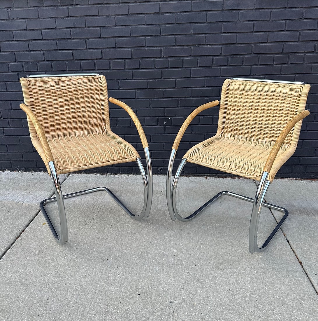 MIES VAN DER ROHE MR20 Lounge Chairs, Pair (1 of 7)