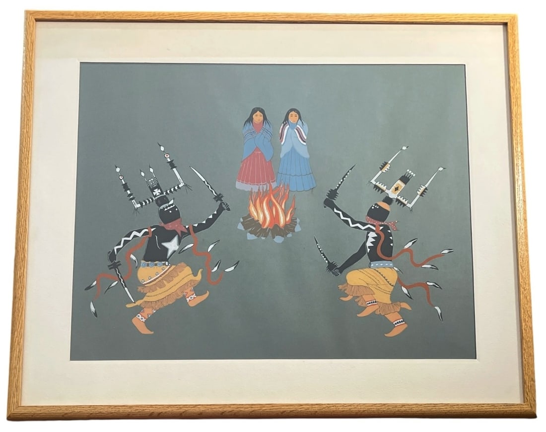 A 1952 ALLAN HOUSER Apache Dancer Serigraph (1 of 5)