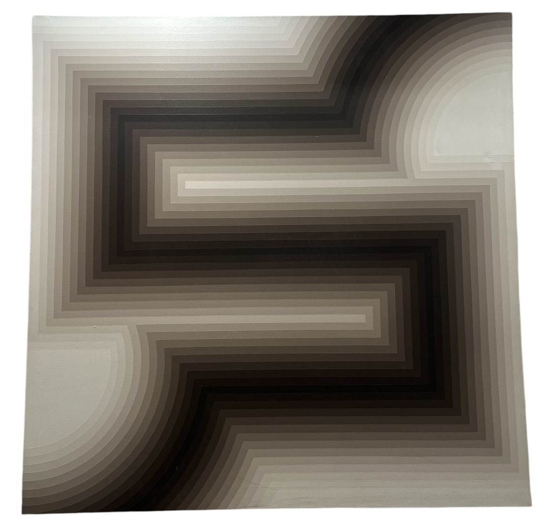 A Large Scale Mid Century Acrylic on Canvas Work, CHRISTIAN GROSSMAN (1 of 4)