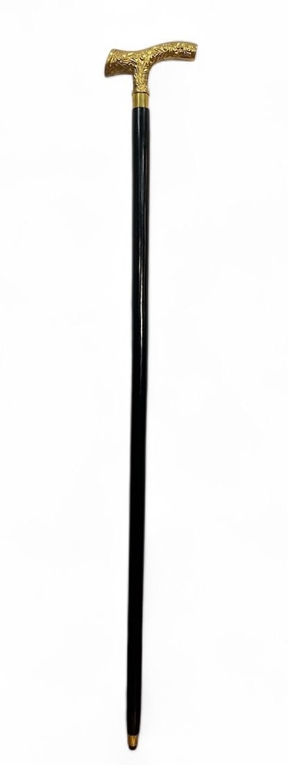 Victorian Gold Filled Embossed Handled Cane (1 of 4)