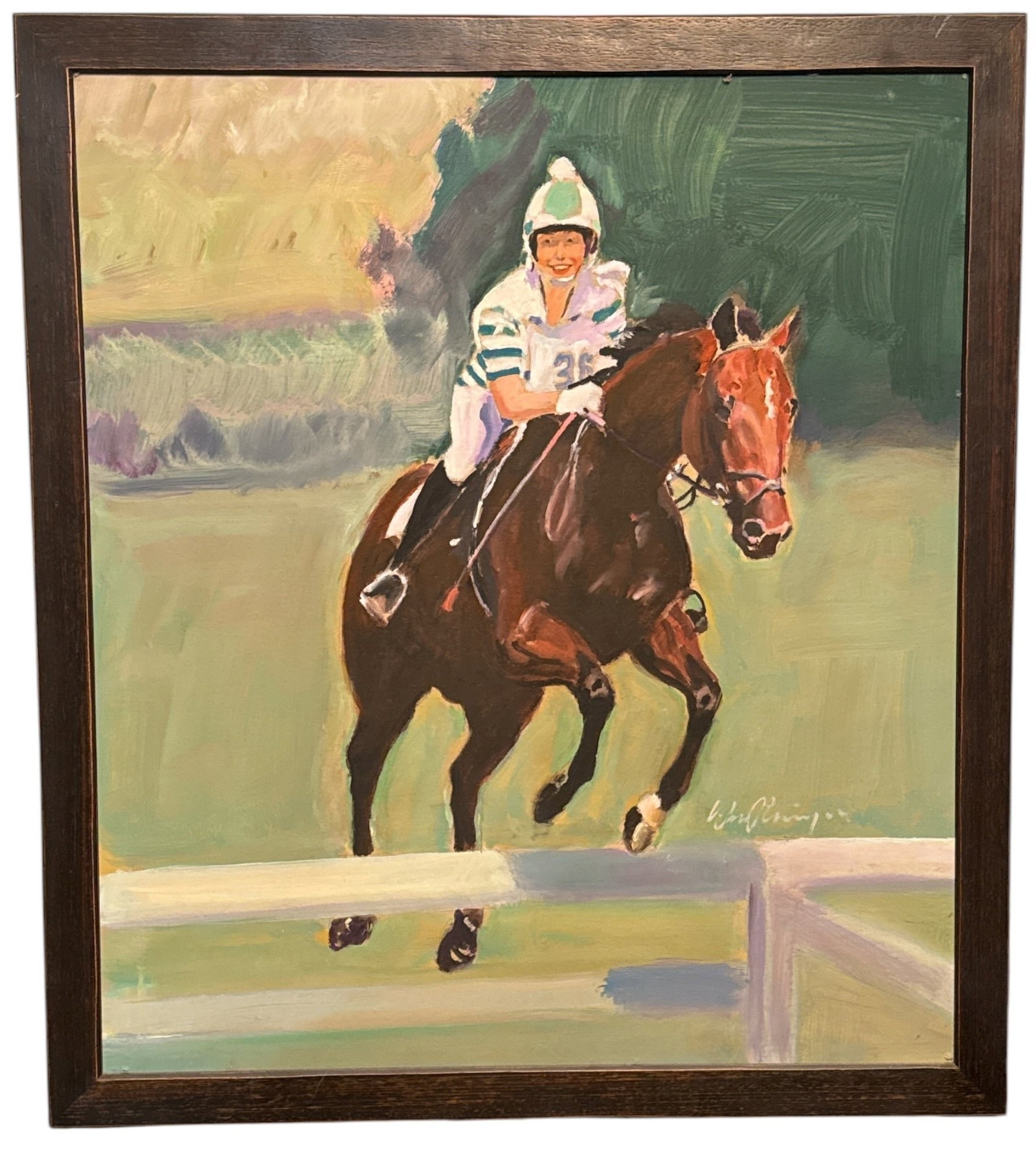 Vintage Equestrian Painting, WILLIAM OTTINGER (1 of 3)