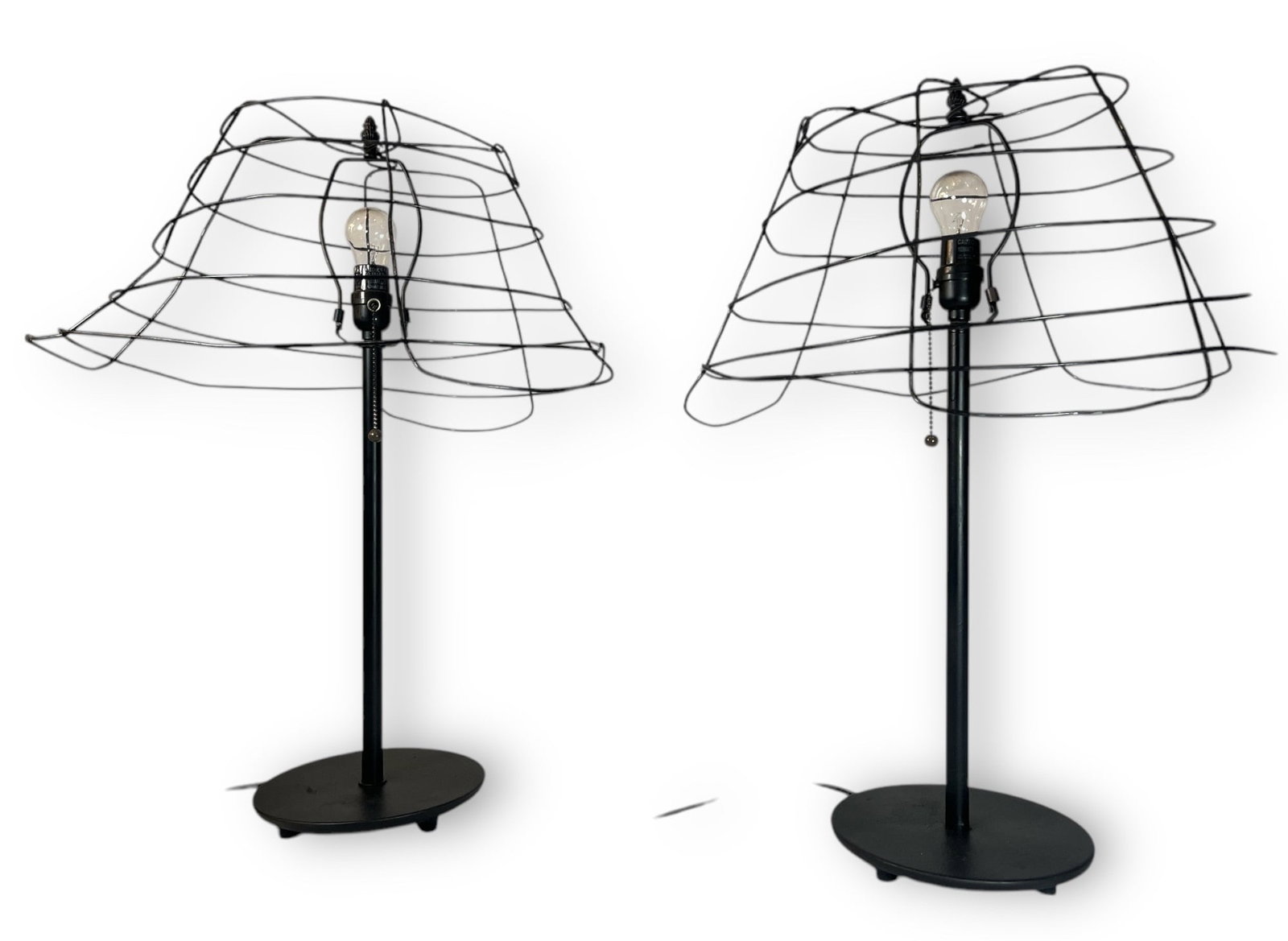 A Pair of French Iron Table Lamps (1 of 4)