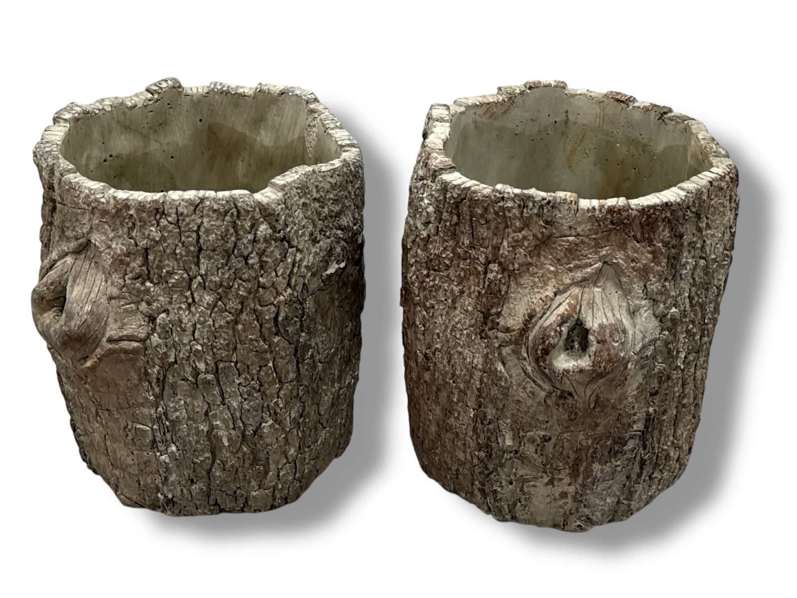 Pair Faux Bois French Garden Planters (1 of 2)