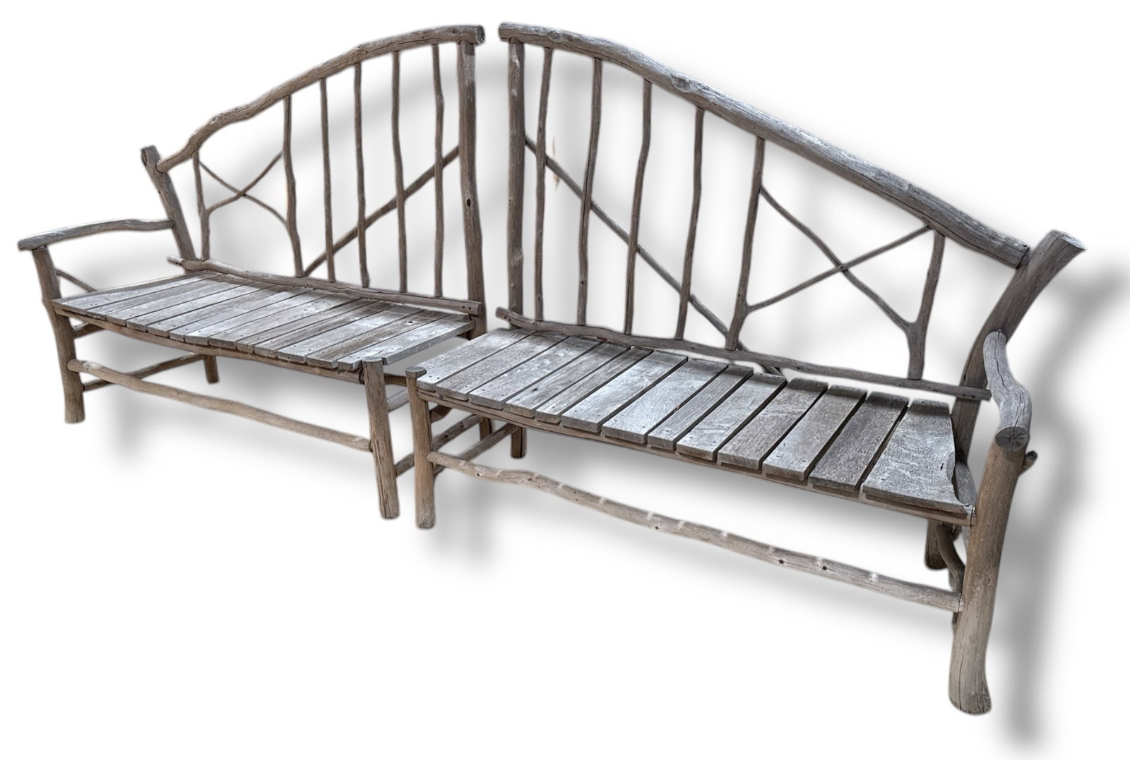 Exceptional 10ft Rustic Wood Garden Bench (1 of 6)