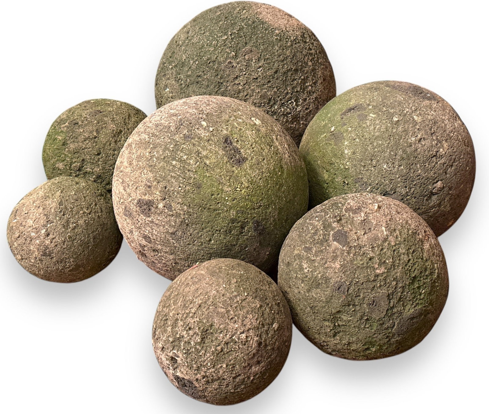 French Concrete Garden Orbs, Set of 7 (1 of 4)